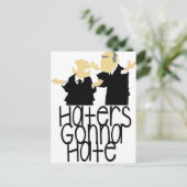 Haters Gonna Hate Postkarte (Stehend Vorderseite)