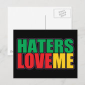 Haters Liebe Postkarte (Vorne/Hinten)