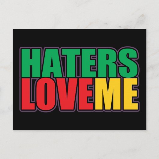 Haters Liebe Postkarte (Vorderseite)