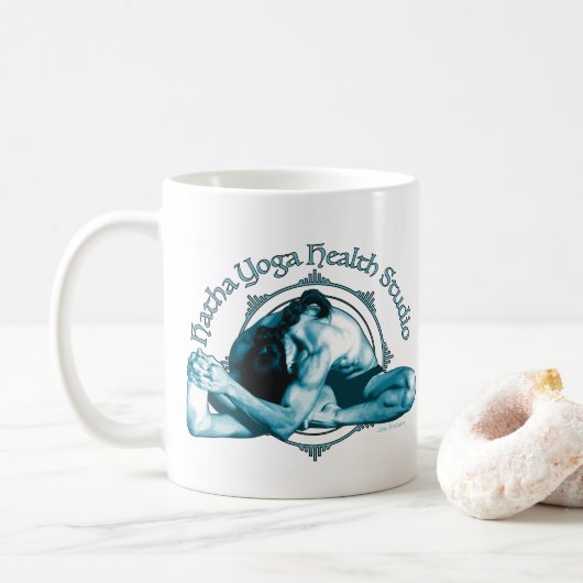 Hatha Yoga Gesundheitsstudio Kaffeetasse (Mit Donut)