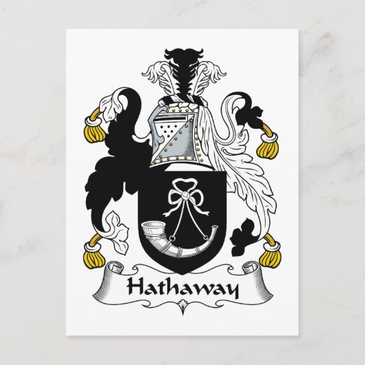 Hathaway Familienwappen Postkarte (Vorderseite)