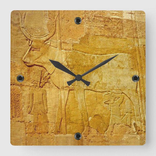 Hathor-1-Quadratwanduhr Quadratische Wanduhr (Vorderseite)