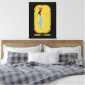 Hathor Ägyptische ancient Goddess Canvas Print Leinwanddruck (Insitu (Schlafzimmer))