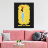 Hathor Ägyptische ancient Goddess Canvas Print Leinwanddruck (Insitu (Wohnzimmer))