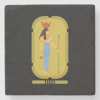 Hathor Ägyptische ancient Goddess Stone Untersetze