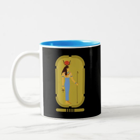Hathor Ägyptische Göttin Zweifarbige Tasse (Links)