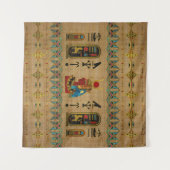 Hathor ägyptische Verzierung auf Papyrus Wandteppich (Vorderseite (Horizontal))