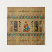 Hathor ägyptische Verzierung auf Papyrus Wandteppich (Vorderseite)