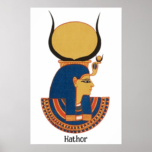 Hathor Antike ägyptische Göttin Poster (Vorne)