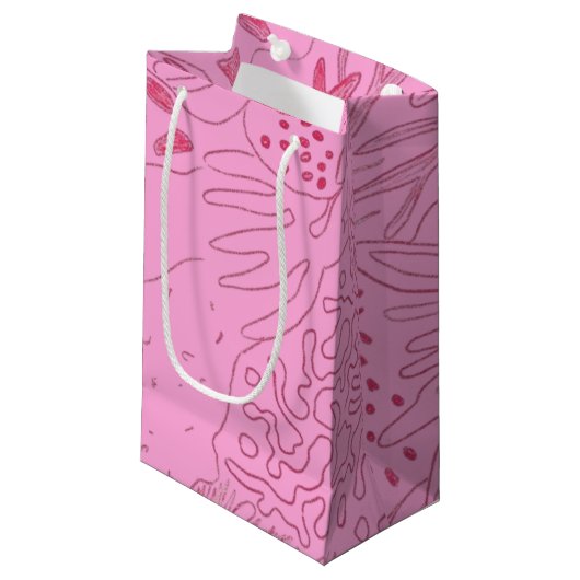 HATHOR Bloom Rosa Geschenktasche Kleine Geschenktüte (Vorderseite Schrägansicht)