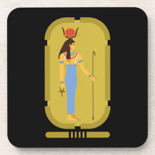 Hathor Egyptian Alcient Goddess Beverage Coaster Getränkeuntersetzer