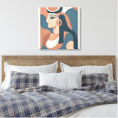 Hathor Egyptian Goddess Modern Leinwand Wall Art (Insitu (Schlafzimmer))