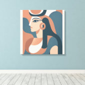 Hathor Egyptian Goddess Modern Leinwand Wall Art (Insitu (Holzboden))