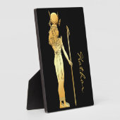 Hathor Gold & Black Egyptian Pagan Spirit Altar Fotoplatte (Seite)
