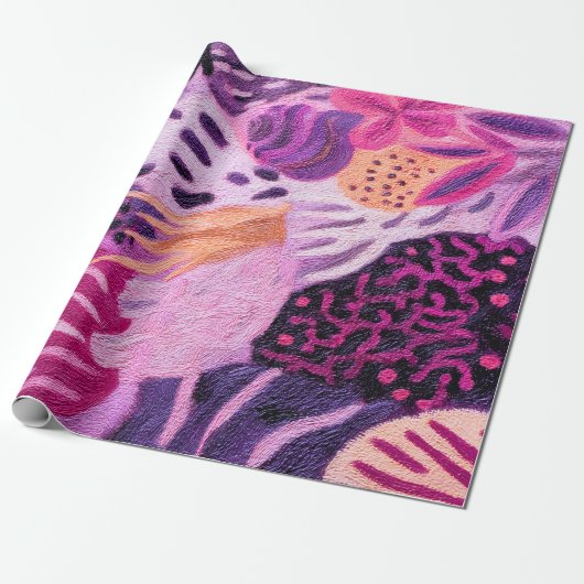 HATHOR Luxus Blumen Geschenkpapier (Ungerollt)