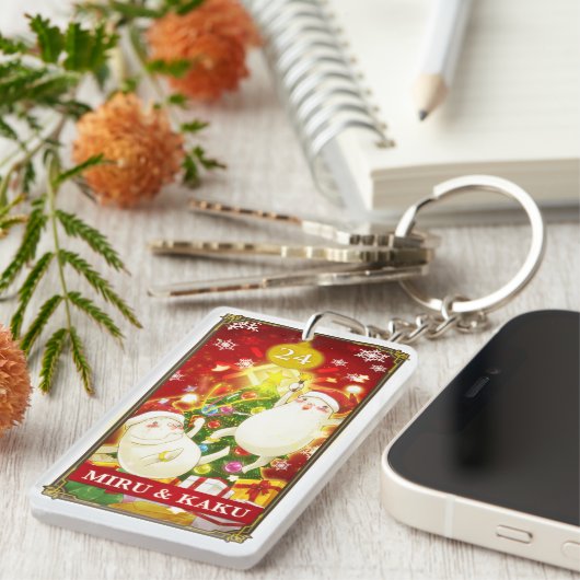 Hatoful Advent calendar 24: Miru and Kaku Schlüsselanhänger (Vorderseite rechts)