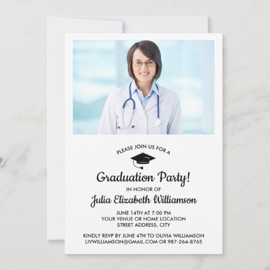 Hats auf der Graduate Nursing Graduation Party Einladung (Rückseite)