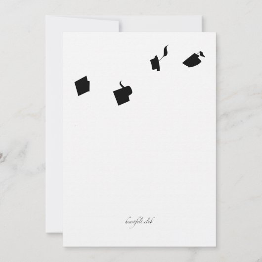 Hats auf die Einladung der Absolventen (Rückseite)