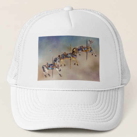 Hats, Kappen - Drei Karussell-Pferde (Vorderseite)