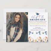 Hats of Graduation Party Foto Einladung (Vorderseite)