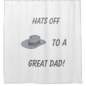 Hats Off-Gray Hat Duschvorhang (Vorderseite)