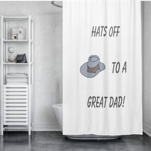 Hats Off-Gray Hat Duschvorhang