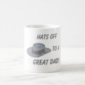 Hats Off-Gray Hat Kaffeetasse (Mittel)