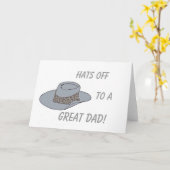Hats Off-Gray Hat Karte (Gelbe Blume)
