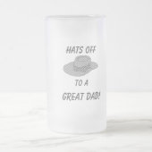 Hats Off-Gray Hat Mattglas Bierglas (Mittel)