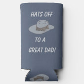 Hats Off Gray Hat Selters Dosenkühler (Rückseite)