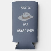 Hats Off Gray Hat Selters Dosenkühler (Vorderseite)