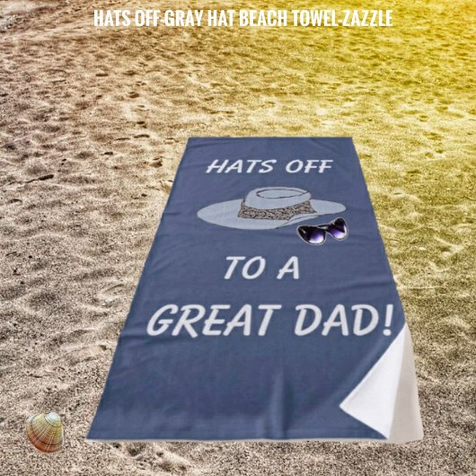 Hats Off-Gray Hat Strandtuch