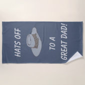 Hats Off-Gray Hat Strandtuch (Vorderseite)