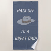 Hats Off-Gray Hat Strandtuch (Vorderseite)