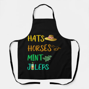 Hats Pferde Mint Juleps Derby Pferderennen Schürze