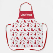 Hats Strumpfs Candy Canes Design Schürze (Vorderseite)