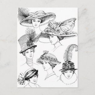 Hats und Hats Postkarte