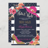 Hats und Heelse Einladung Brautdusche (Vorne/Hinten)