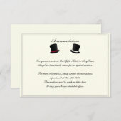 Hats und Krawatte für Hochzeiten Einladung (Vorne/Hinten)