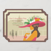 Hats und Pferde - Einladungen (Vorne/Hinten)