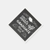 Hats von Chalkboard Abschluss Napkins Serviette (Ecke)