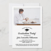 Hats von Veterinary School Grad Party Einladung (Rückseite)