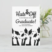 Hats von Veterinary School Grad Party Einladung (Stehend Vorderseite)