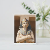 Hatshepsut Sphinx Female Pharao Statue Postkarte (Stehend Vorderseite)