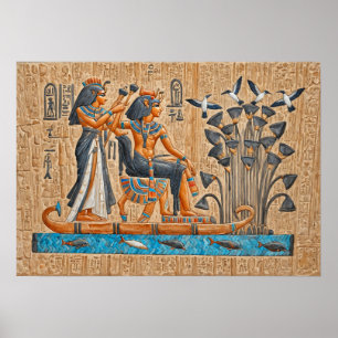 Hatshepsut Temple, Pharaonische Boote Poster