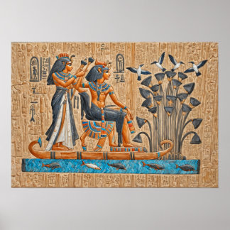 Hatshepsut Temple, Pharaonische Boote Poster
