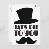 HATT dich ab mit Top Hut und Schnurrbart! Postkarte (Vorne/Hinten)