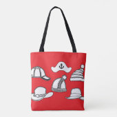 Hattasche Roter Spaß-Totebeutel Tasche (Rückseite)