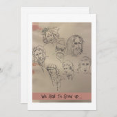 Hatte auf Geburtstagskarte aufwachsen! Einladung (Vorne/Hinten)