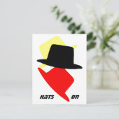 HATTE AUF OFF PARTY Einladungen EZ2 individuell an (Stehend Vorderseite)